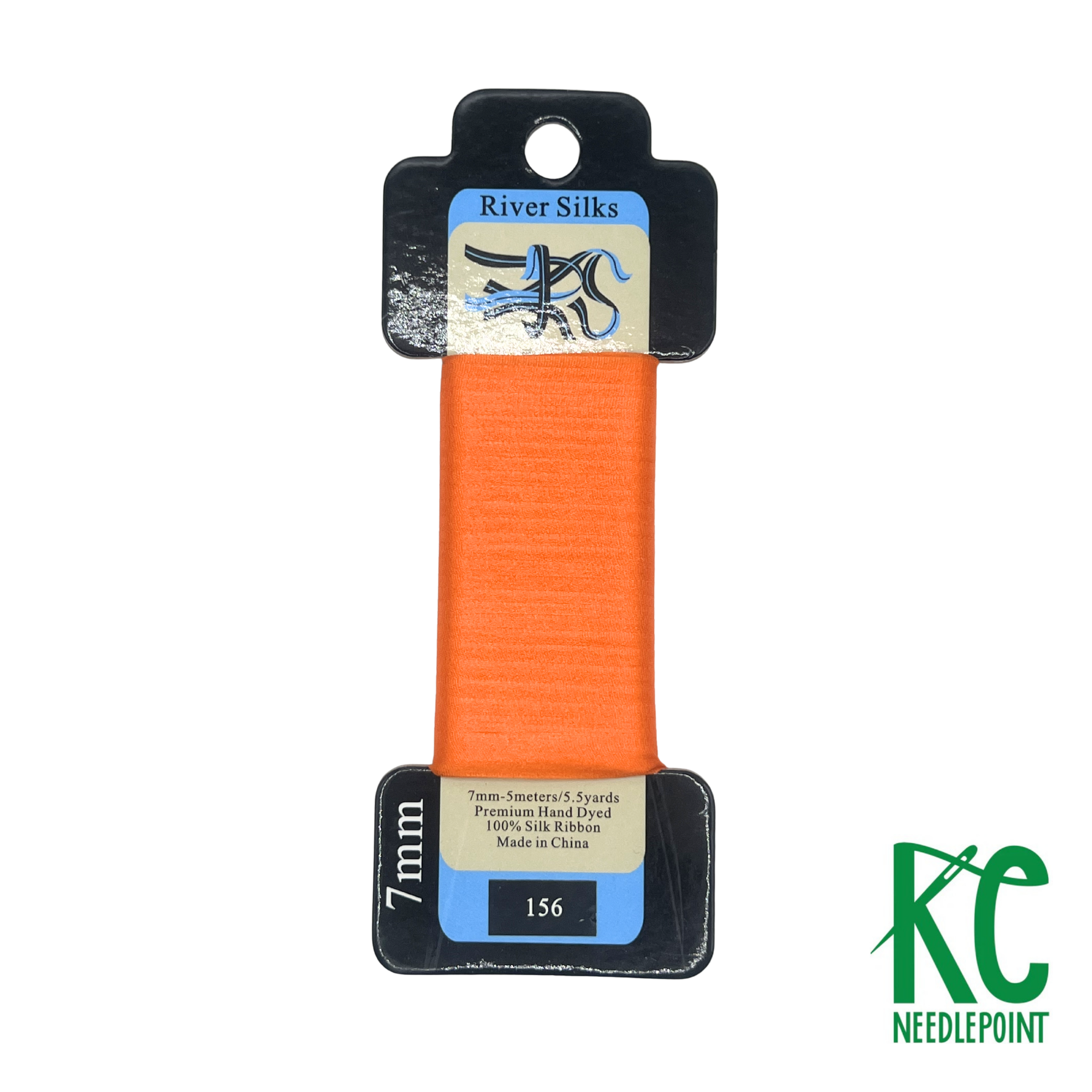 Silk Ribbon 7mm 156 Pumpkin - KC Needlepoint