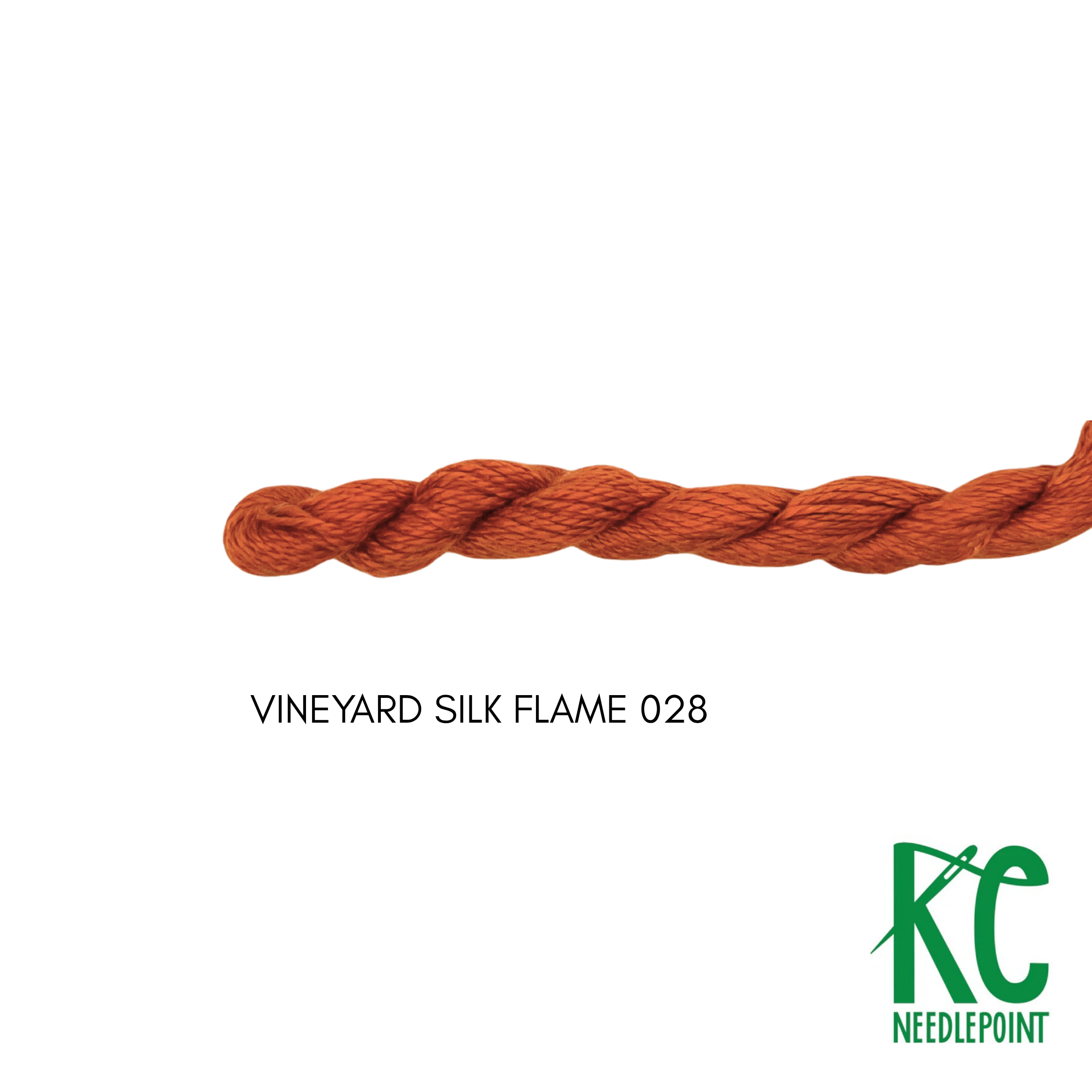 Vineyard Silk Skein C028 Flame - KC Needlepoint
