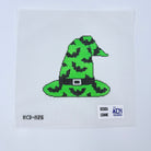 Bats on a Green Witch's Hat Canvas - KC Needlepoint
