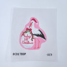 Baby's First Christmas Pink Stork 13 mesh OOPS! Canvas - KC Needlepoint