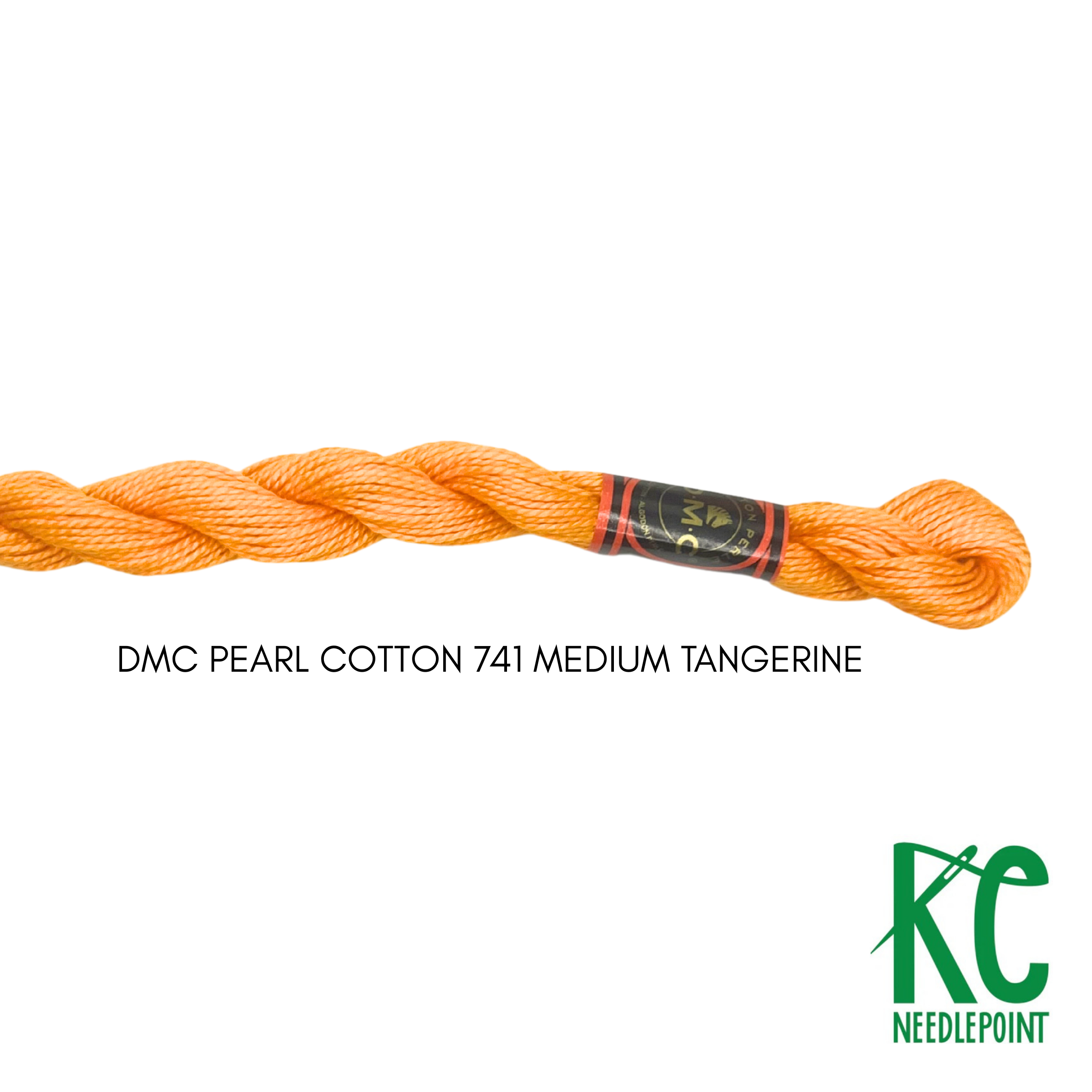 DMC 5 Pearl Cotton 741 Medium Tangerine - KC Needlepoint