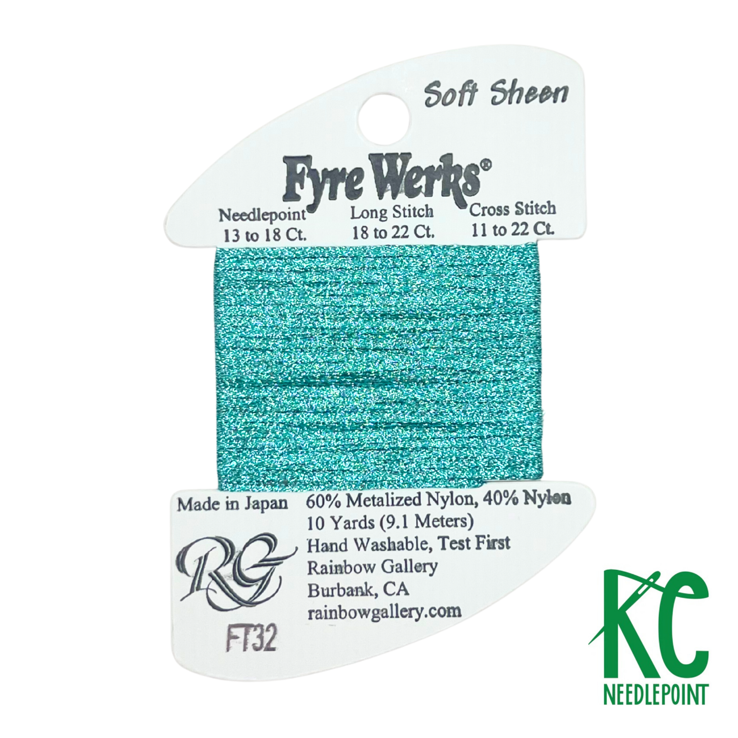 Fyre Werks Soft Sheen FT32 Dark Teal - KC Needlepoint