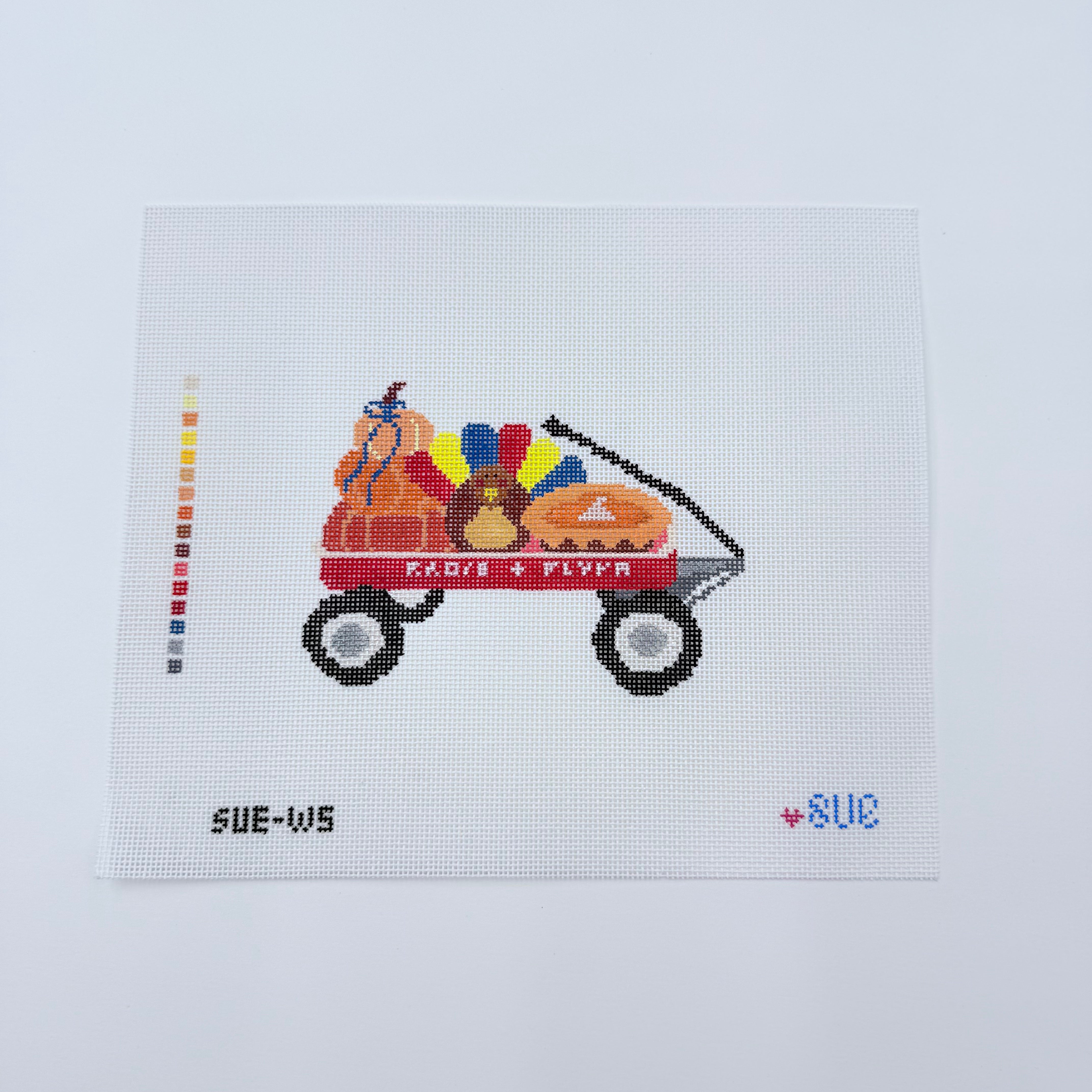 Thanksgiving Wagon Canvas - KC Needlepoint