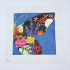 Half Floral Butterfly Canvas - KC Needlepoint