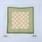 Beige and Green Chess Board Canvas - KC Needlepoint