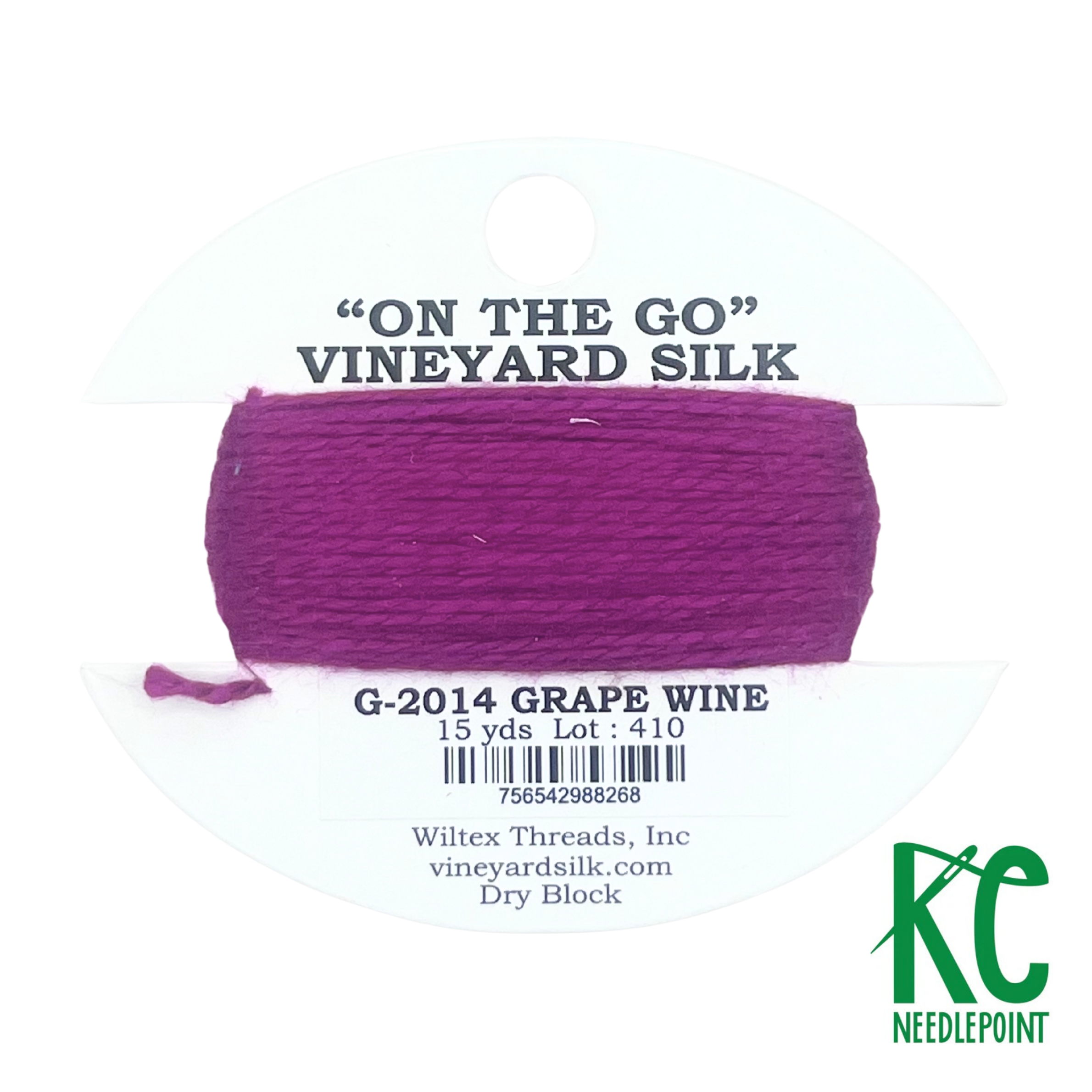 Vineyard Silk Card G2014 Grape Wine - KC Needlepoint