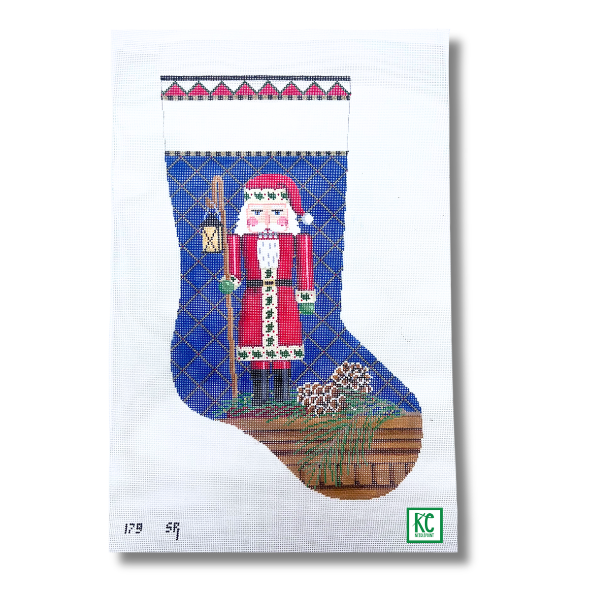 Santa Nutcracker Stocking Canvas - KC Needlepoint