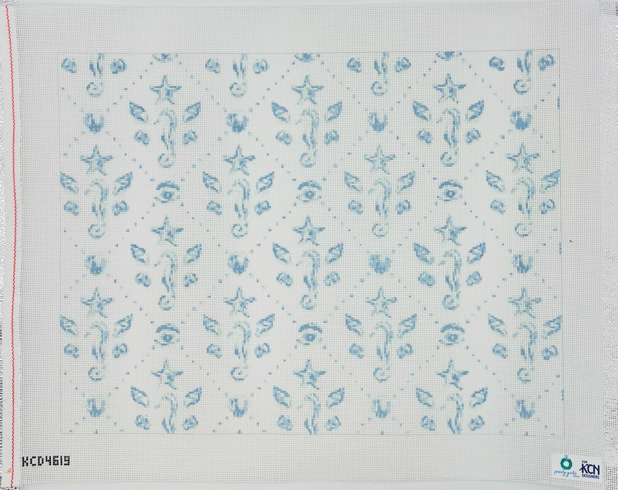 Seahorse Print Canvas - KC Needlepoint