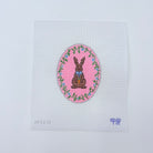 Pink Chocolate Bunny Egg Canvas - KC Needlepoint