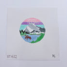 Grand Tetons Travel Round Canvas - KC Needlepoint