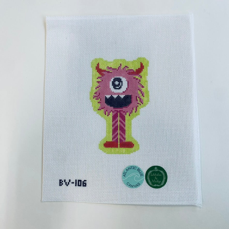 Puff Ball Monster Canvas - KC Needlepoint