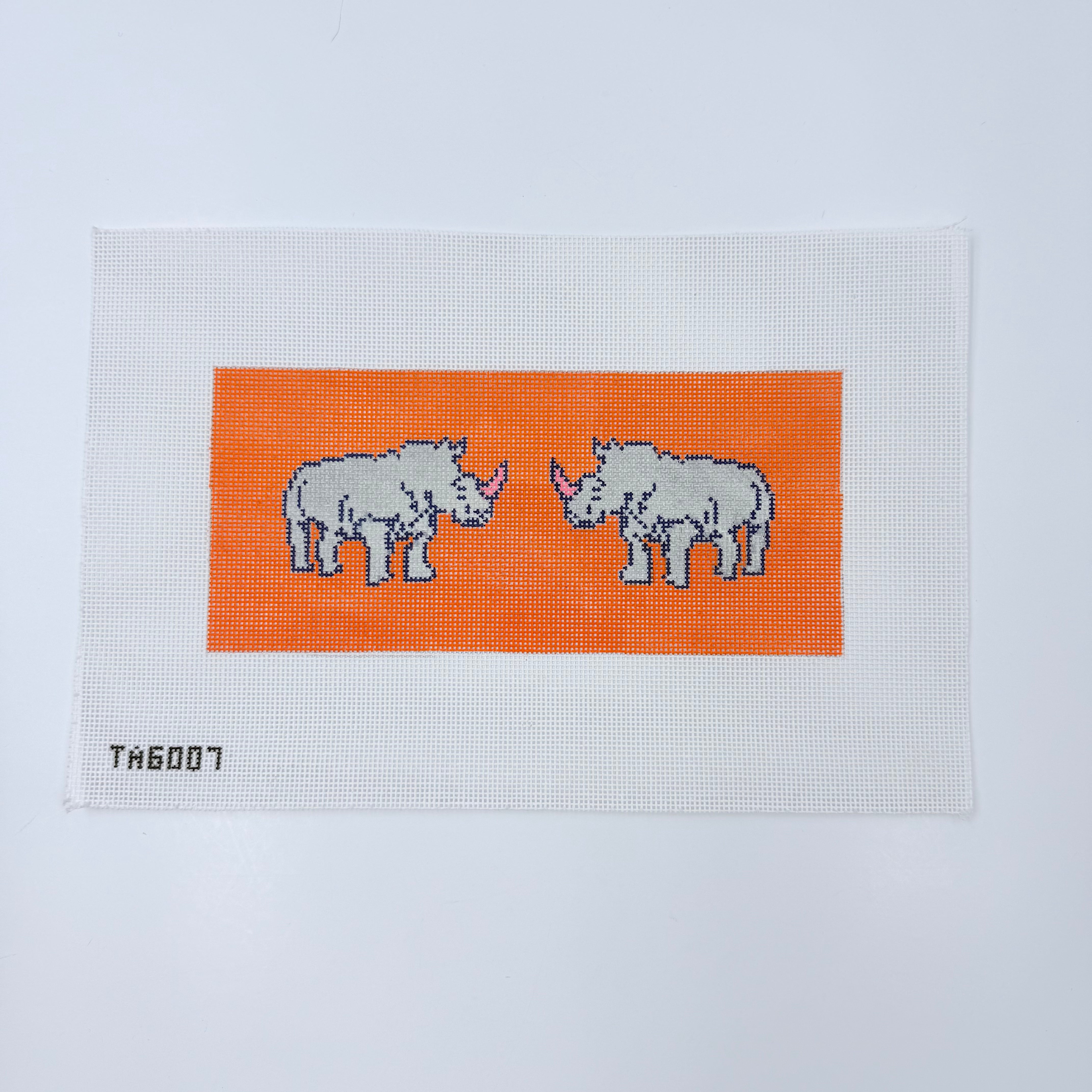 Rhino Mirrored Sunglasses Case Canvas - KC Needlepoint