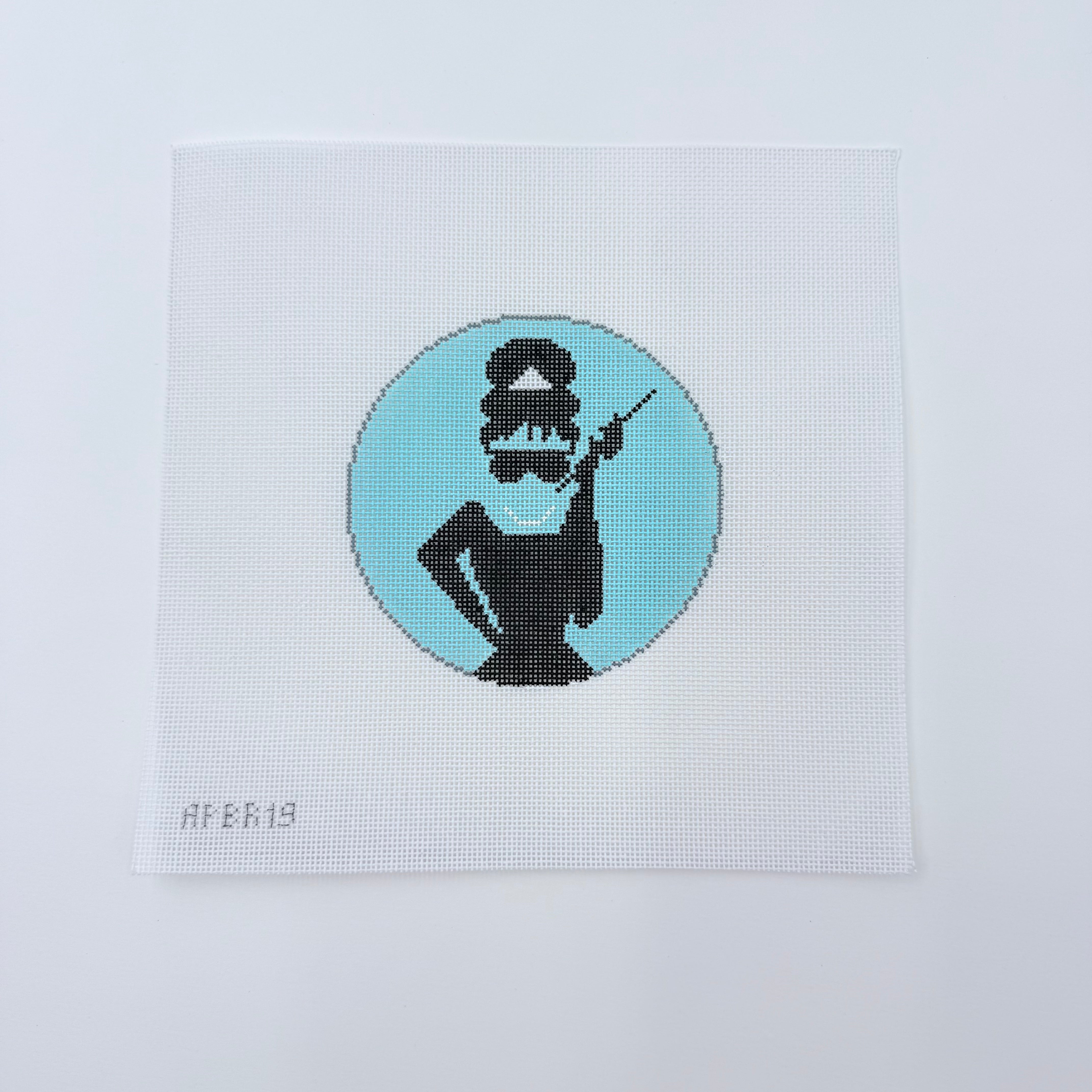 Audrey in Pearls Canvas - KC Needlepoint