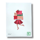Red Stacked Gifts Canvas - KC Needlepoint