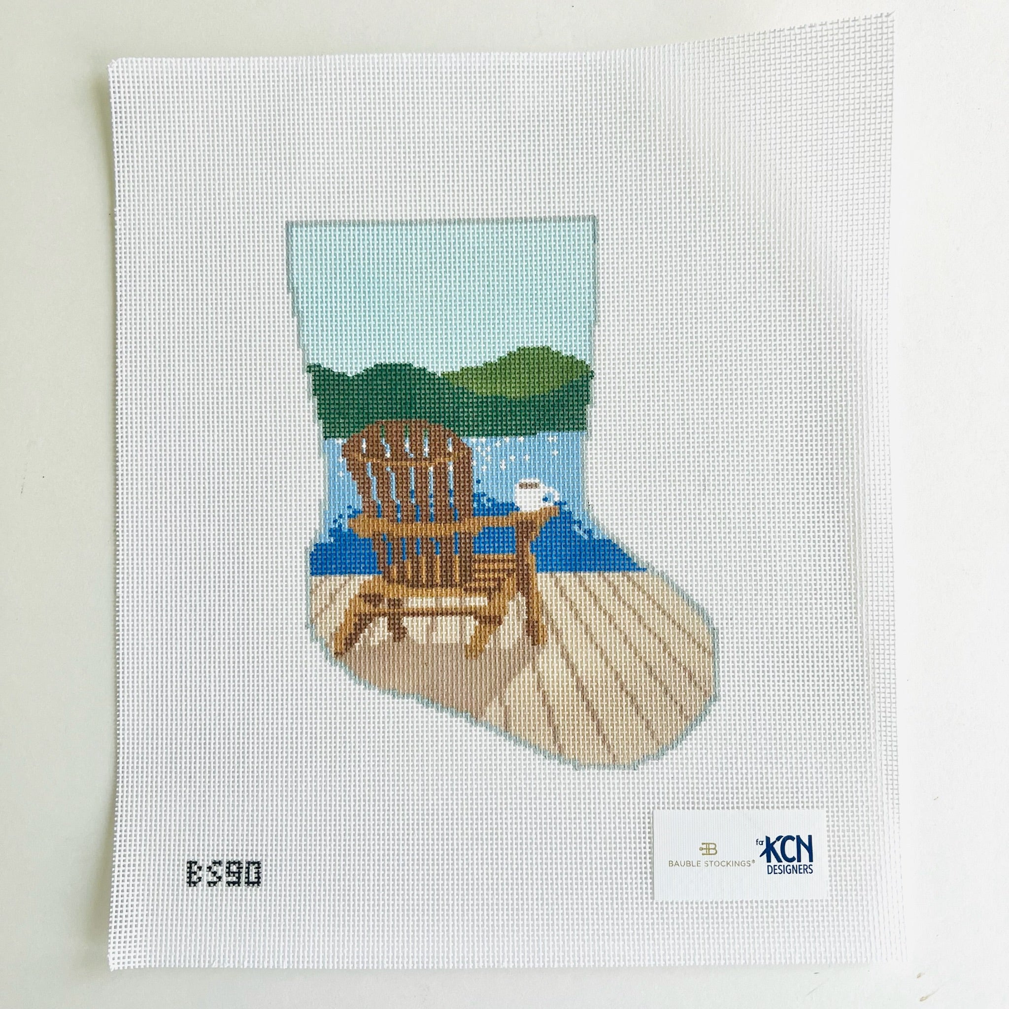 Dockside Delight Ornament Sized Stocking Canvas - KC Needlepoint