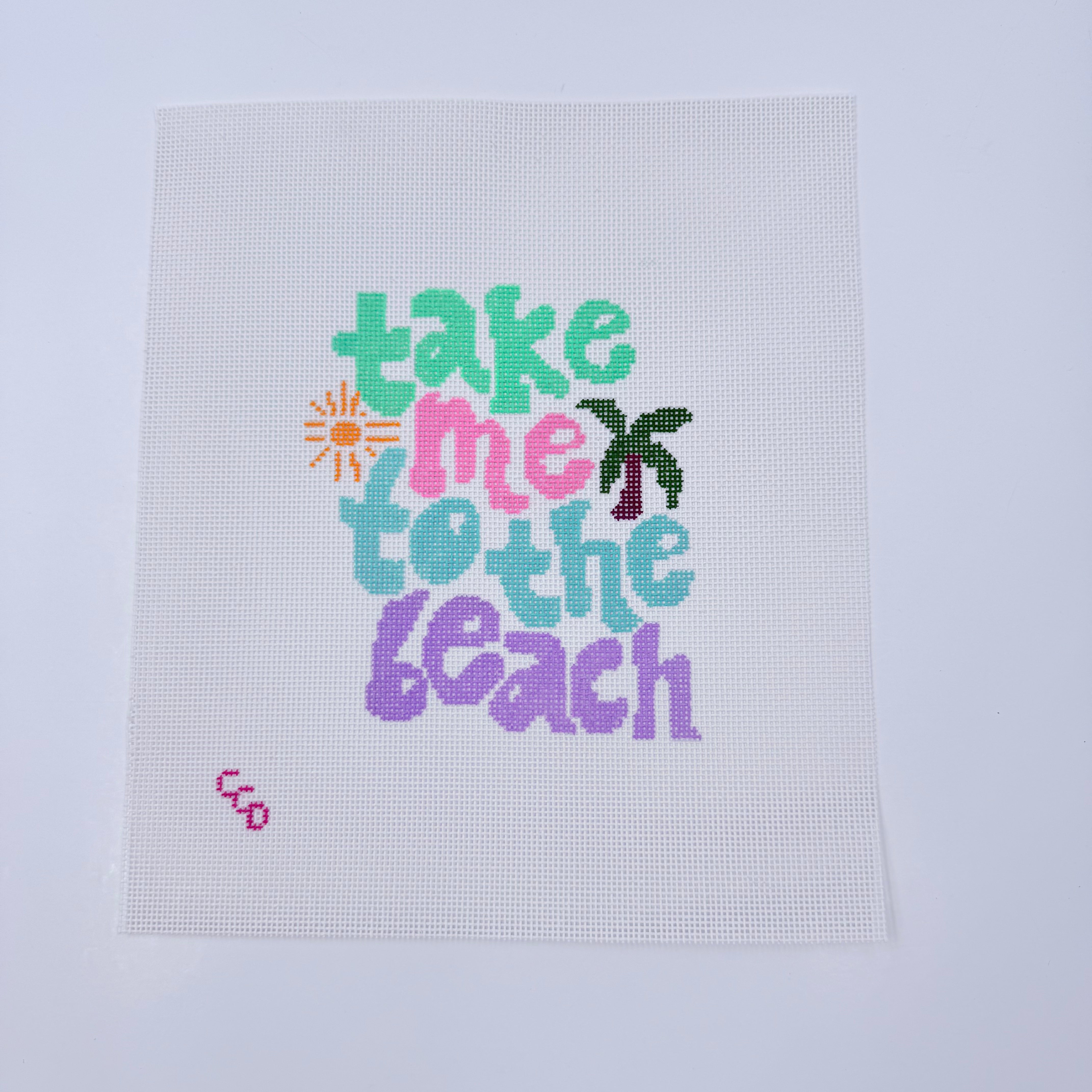Take Me to the Beach Canvas - KC Needlepoint