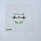 Champagne Monkey Round Canvas - KC Needlepoint