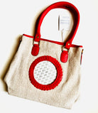 Leather Trimmed Self Finishing Canvas Tote - KC Needlepoint