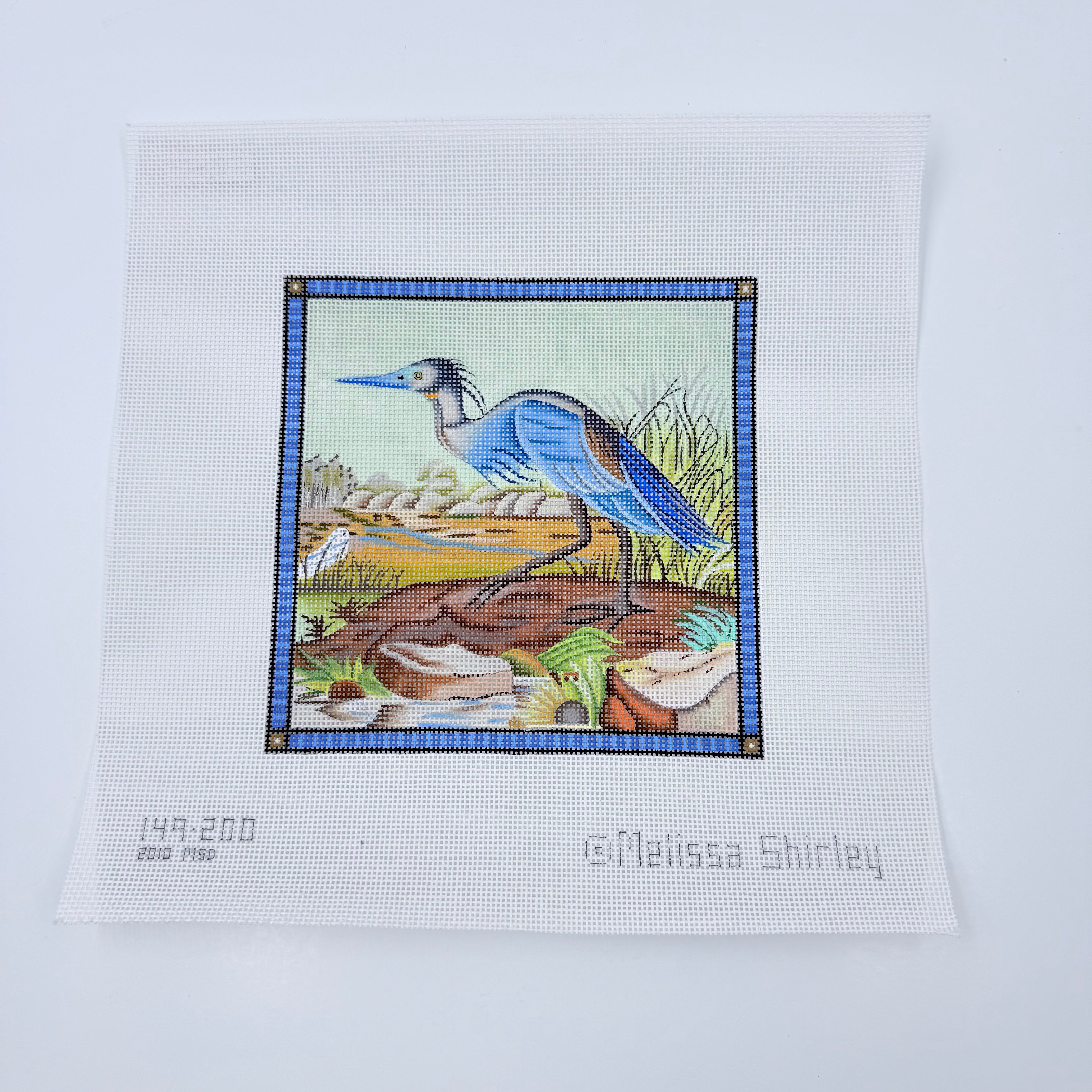 Blue Heron Canvas - KC Needlepoint