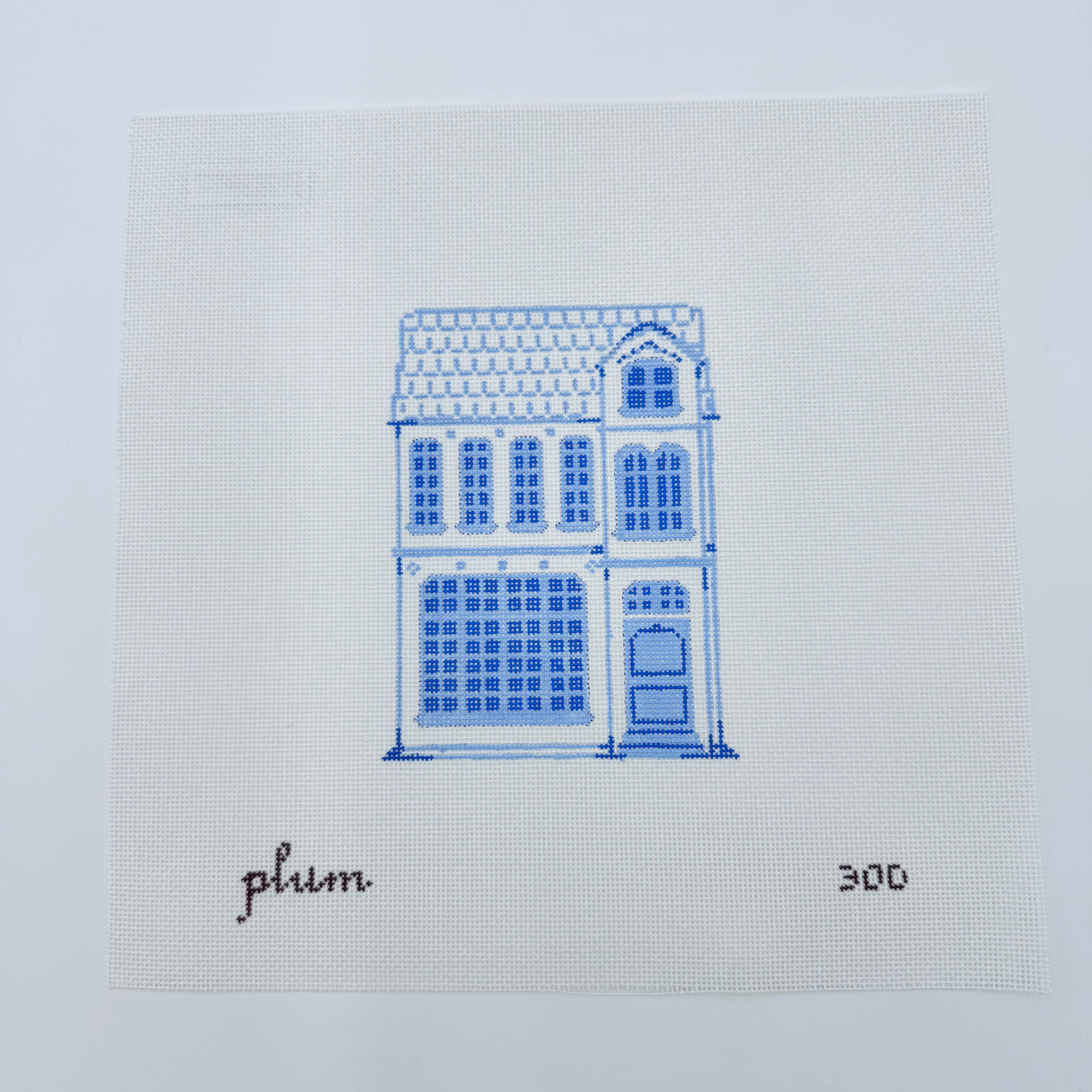 Delft House #4 Needlepoint Canvas - KC Needlepoint