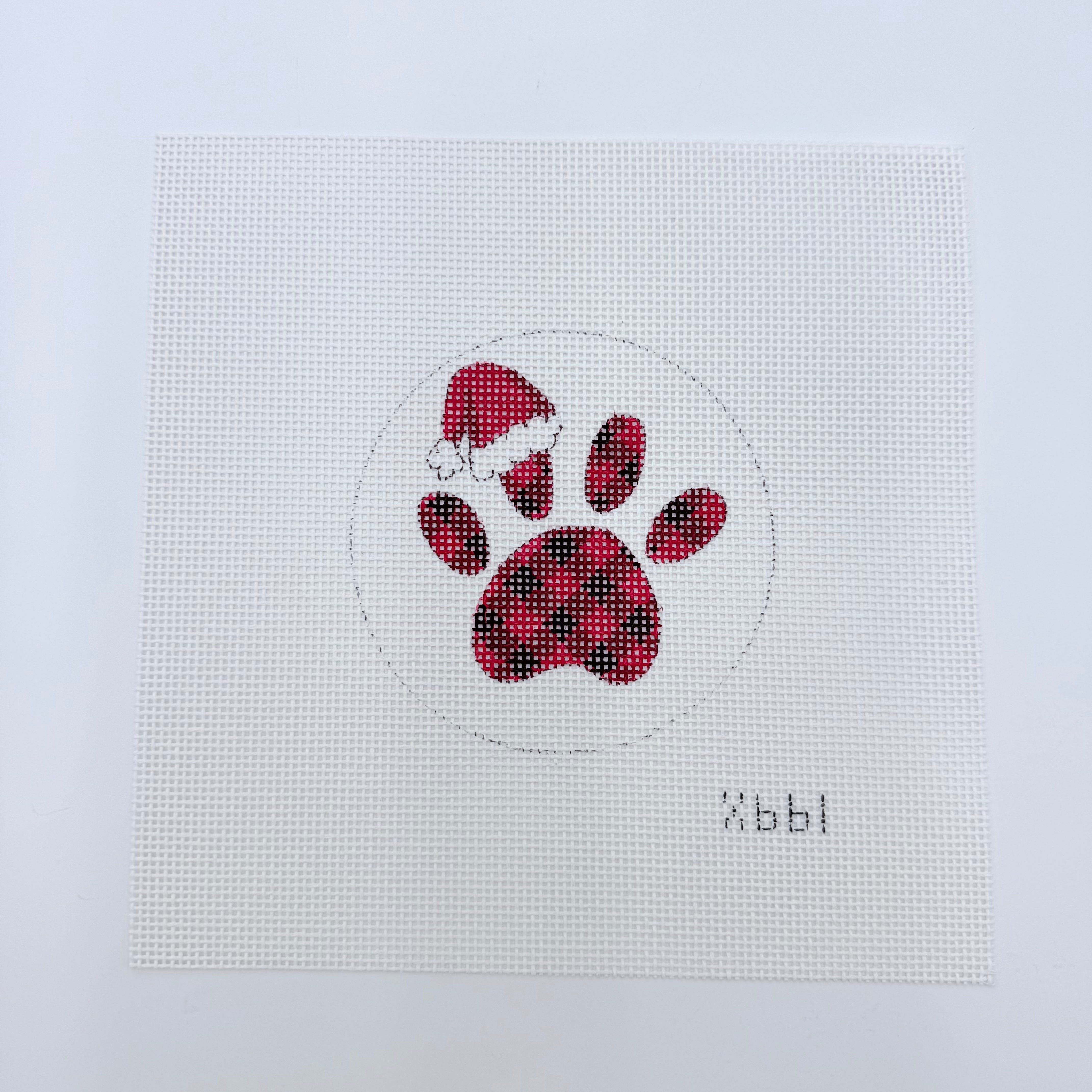 Plaid Paw Canvas - KC Needlepoint