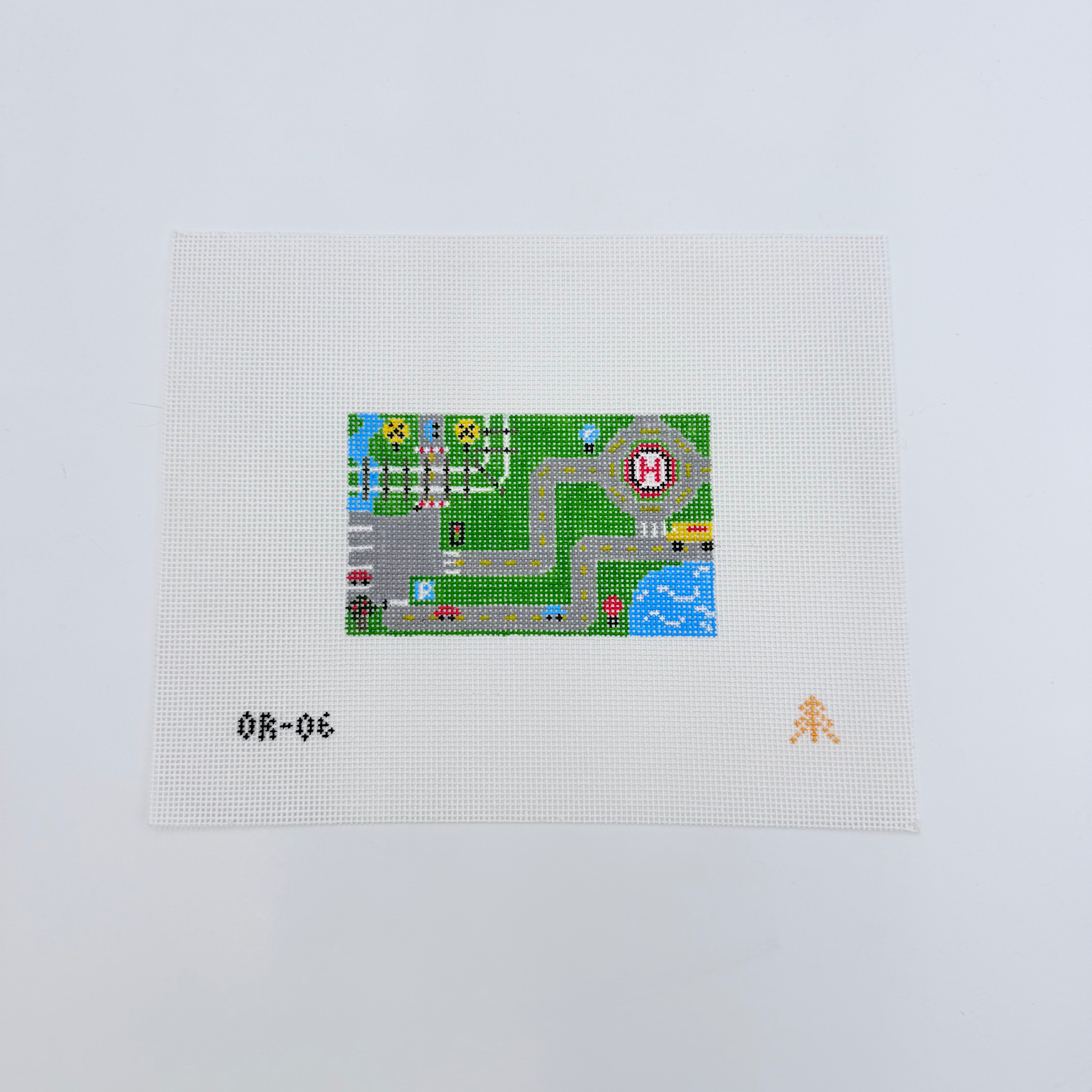 Mini Car Play Mat Canvas - KC Needlepoint