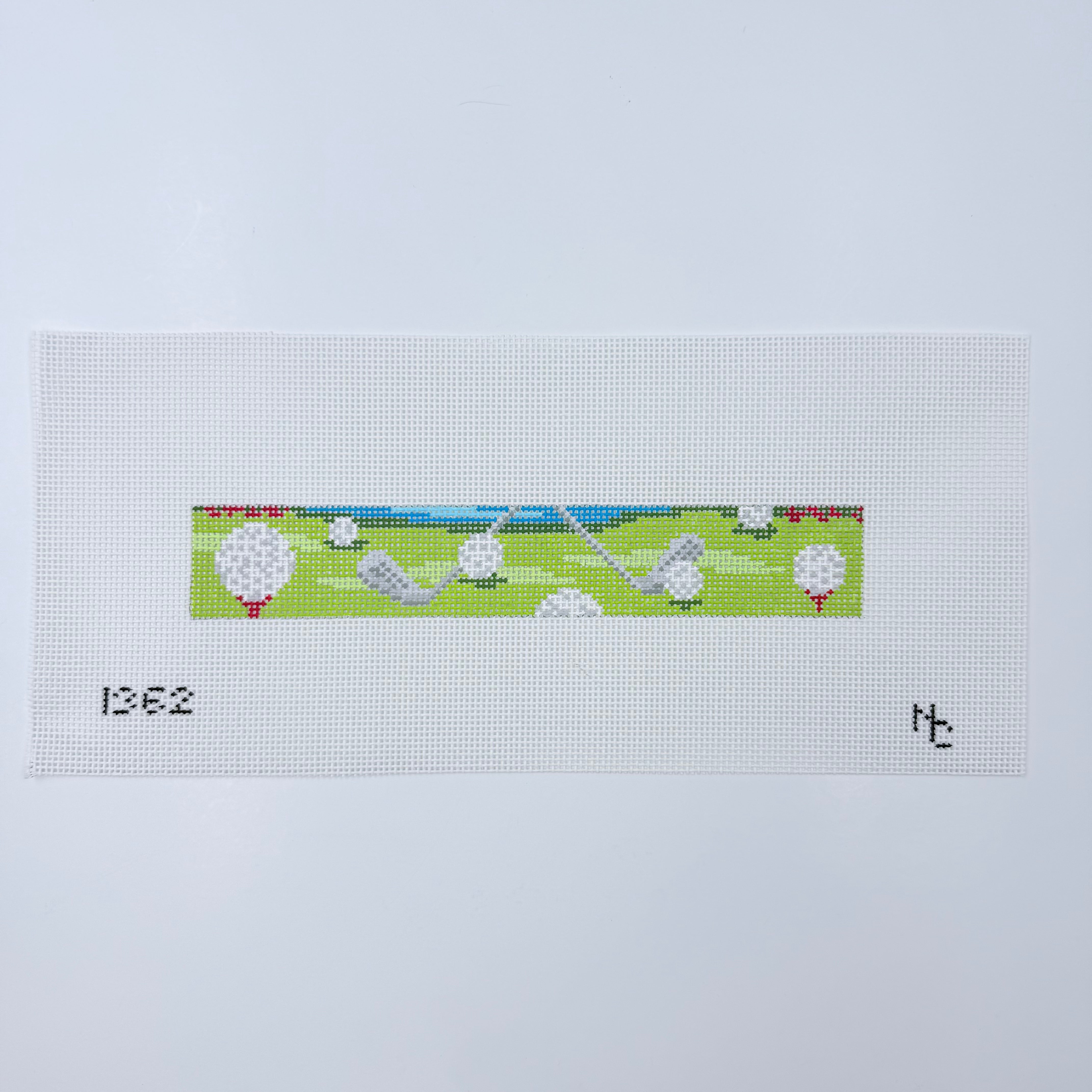 Golf Course Key Fob Canvas - KC Needlepoint