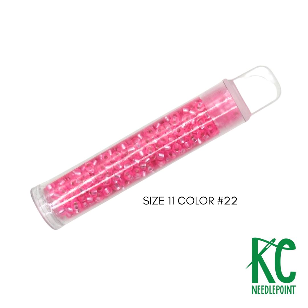 Size 11 Seed Beads 22 Cotton Candy - KC Needlepoint