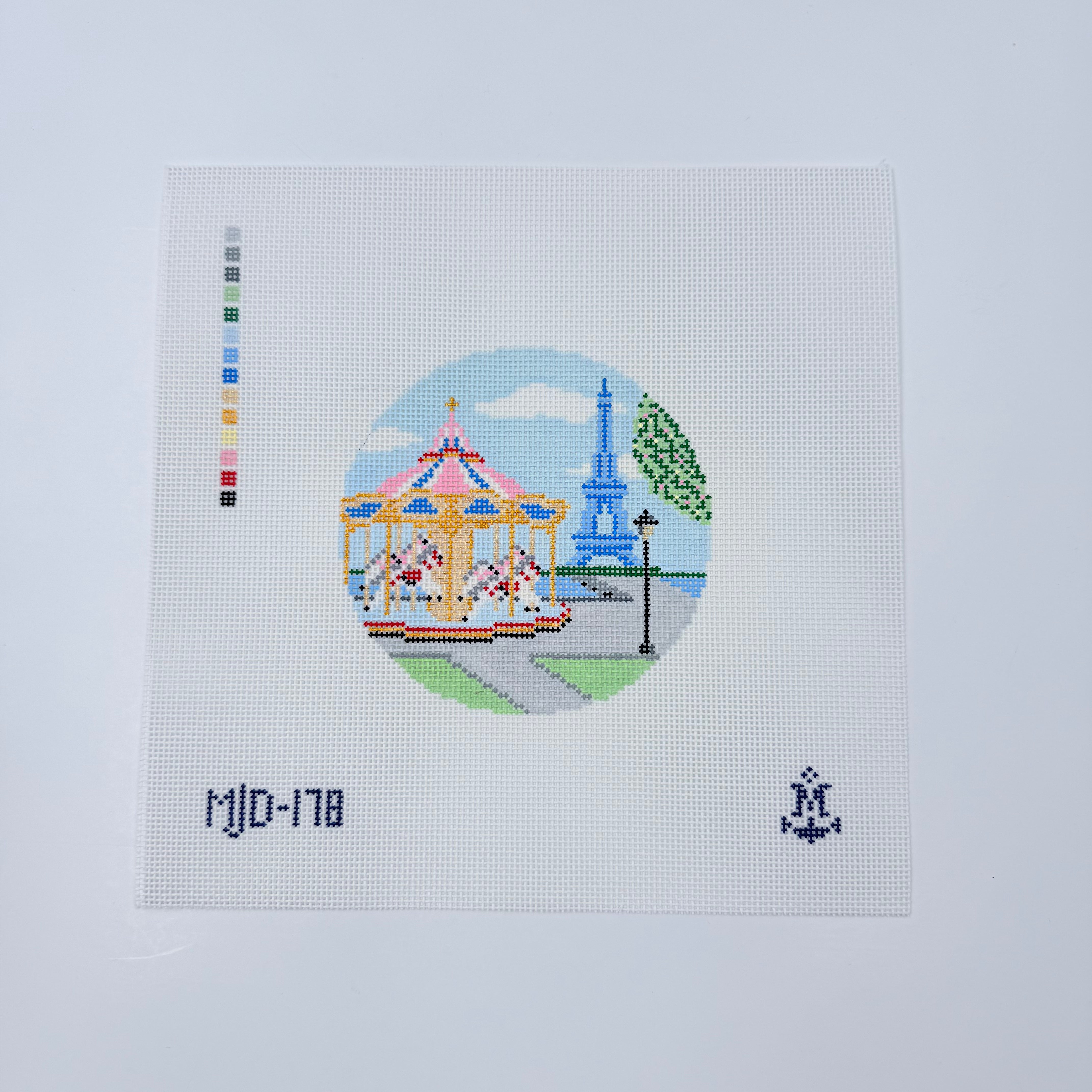 Parisian Day Carousel Play Canvas - KC Needlepoint