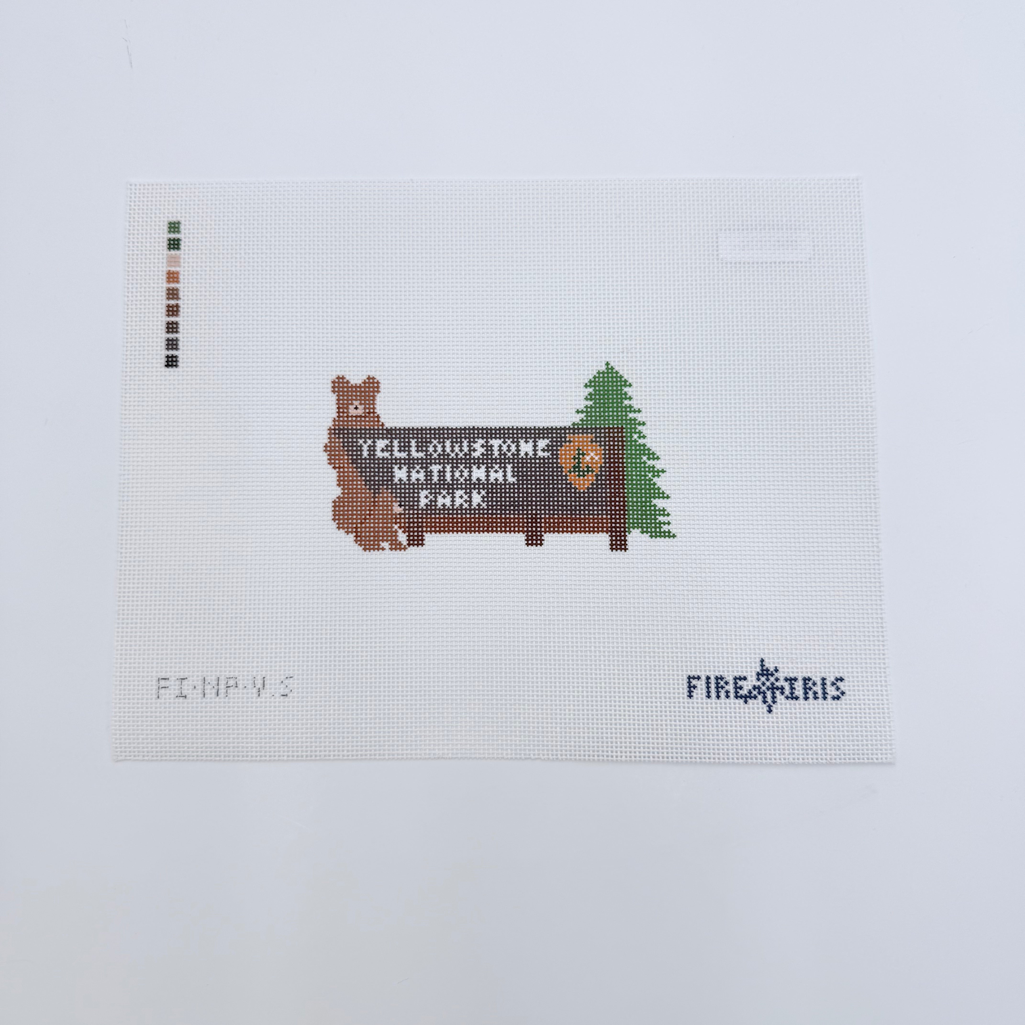 Yellowstone National Park Sign Canvas - KC Needlepoint