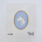 The Doberman Cameo Canvas - KC Needlepoint