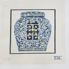 Large Kintsugi Ginger Jar Canvas - KC Needlepoint