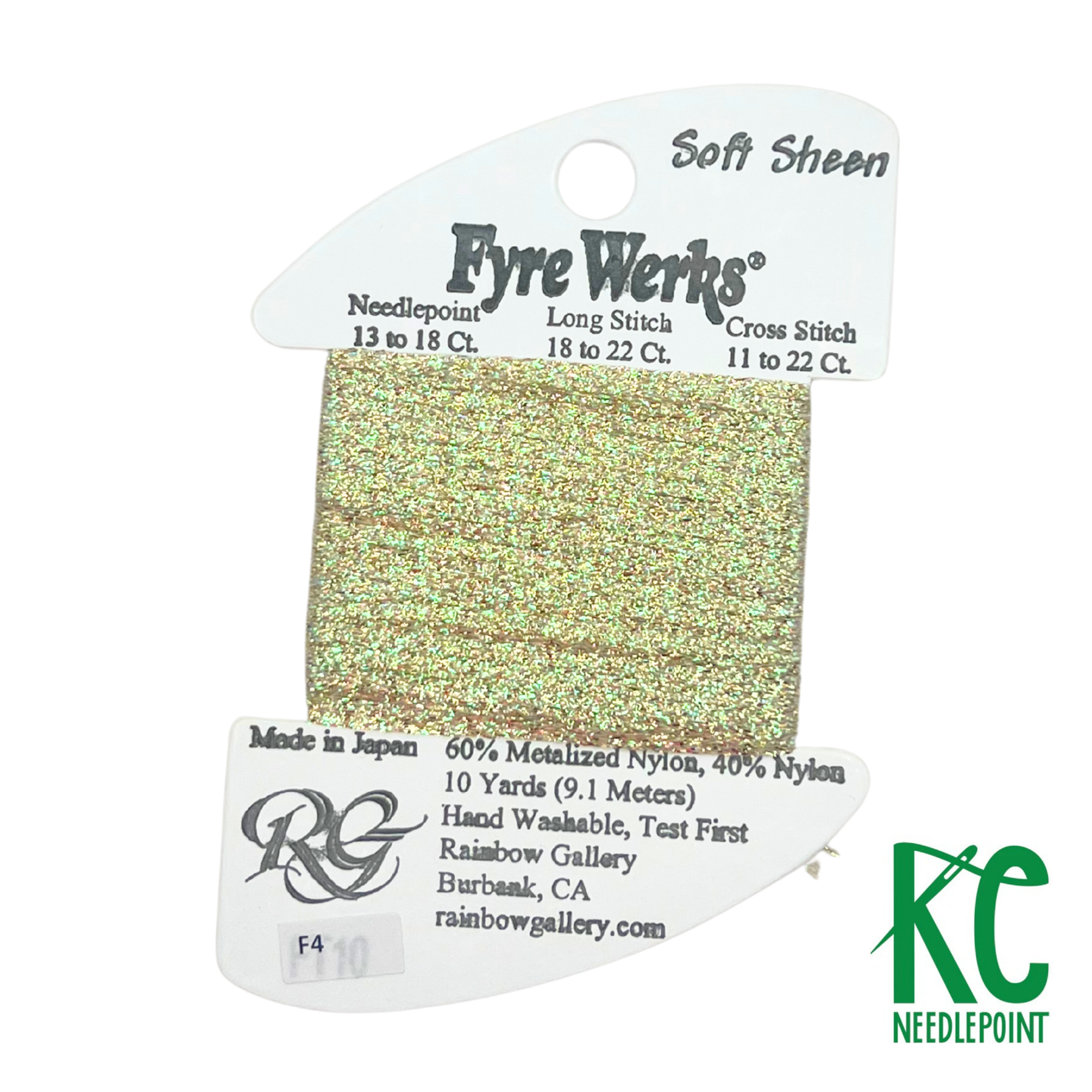 Fyre Werks F4 Gold Shimmer - KC Needlepoint