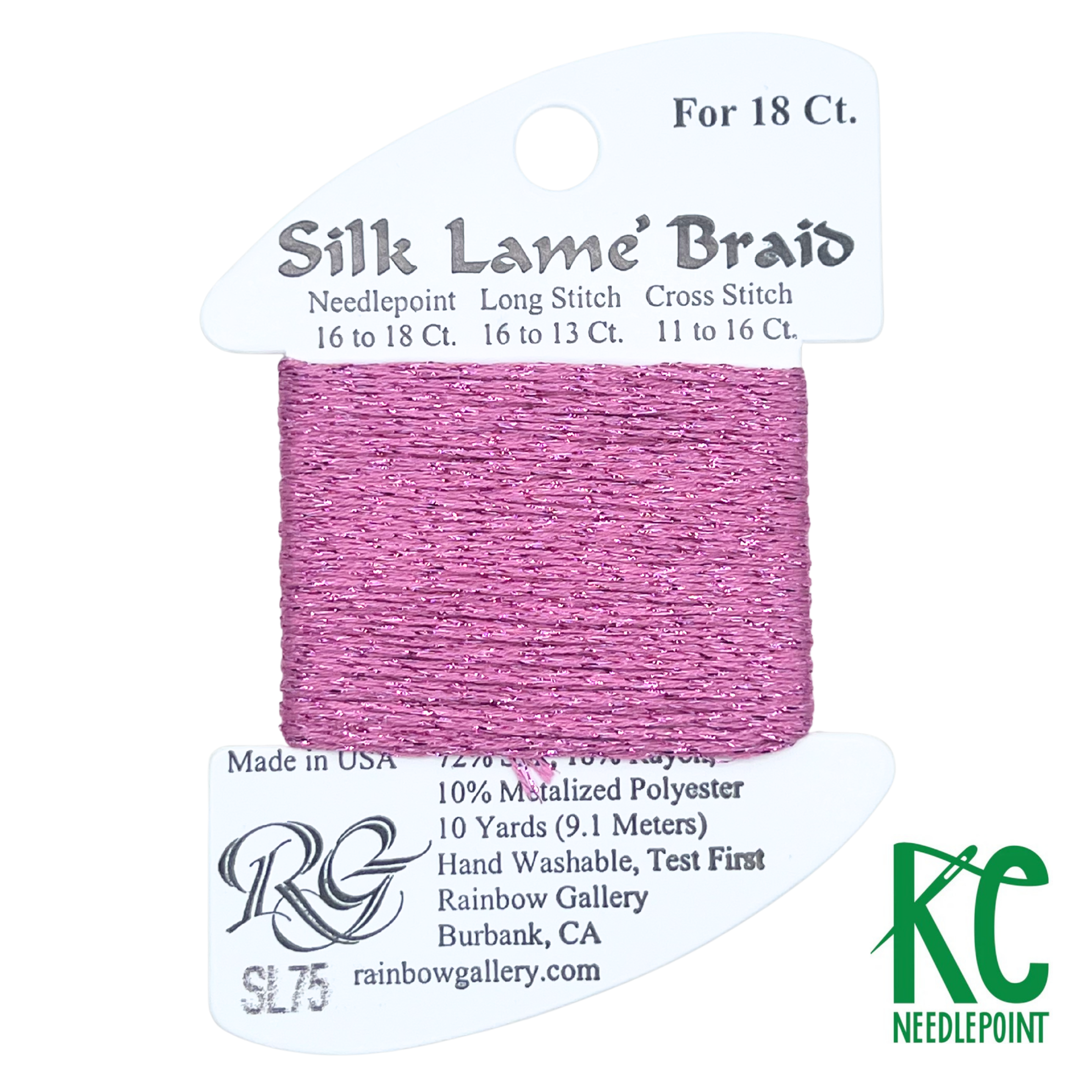 Silk Lamé Braid SL75 Wild Rose – KC Needlepoint