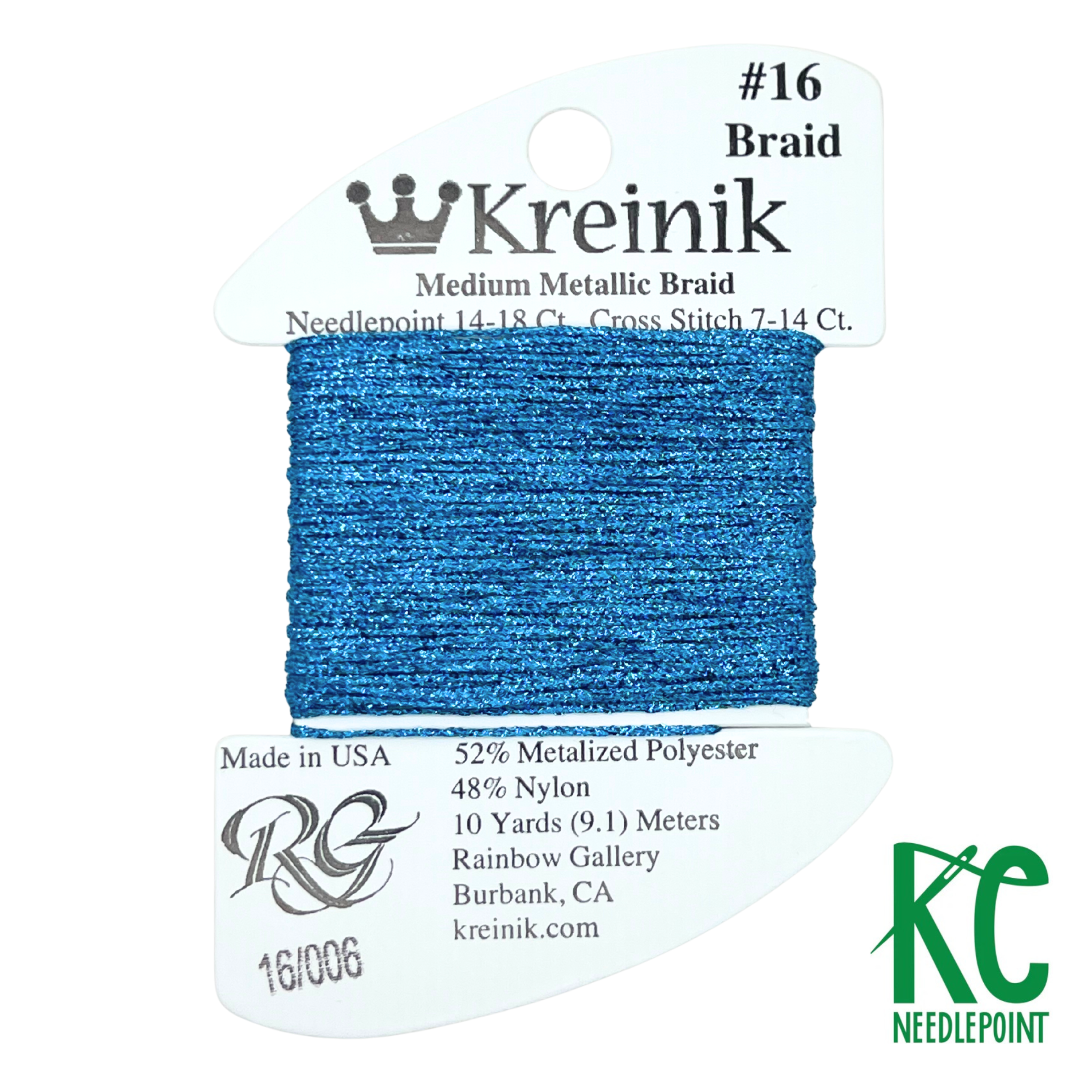 Kreinik Card Size 16 006 Blue - KC Needlepoint