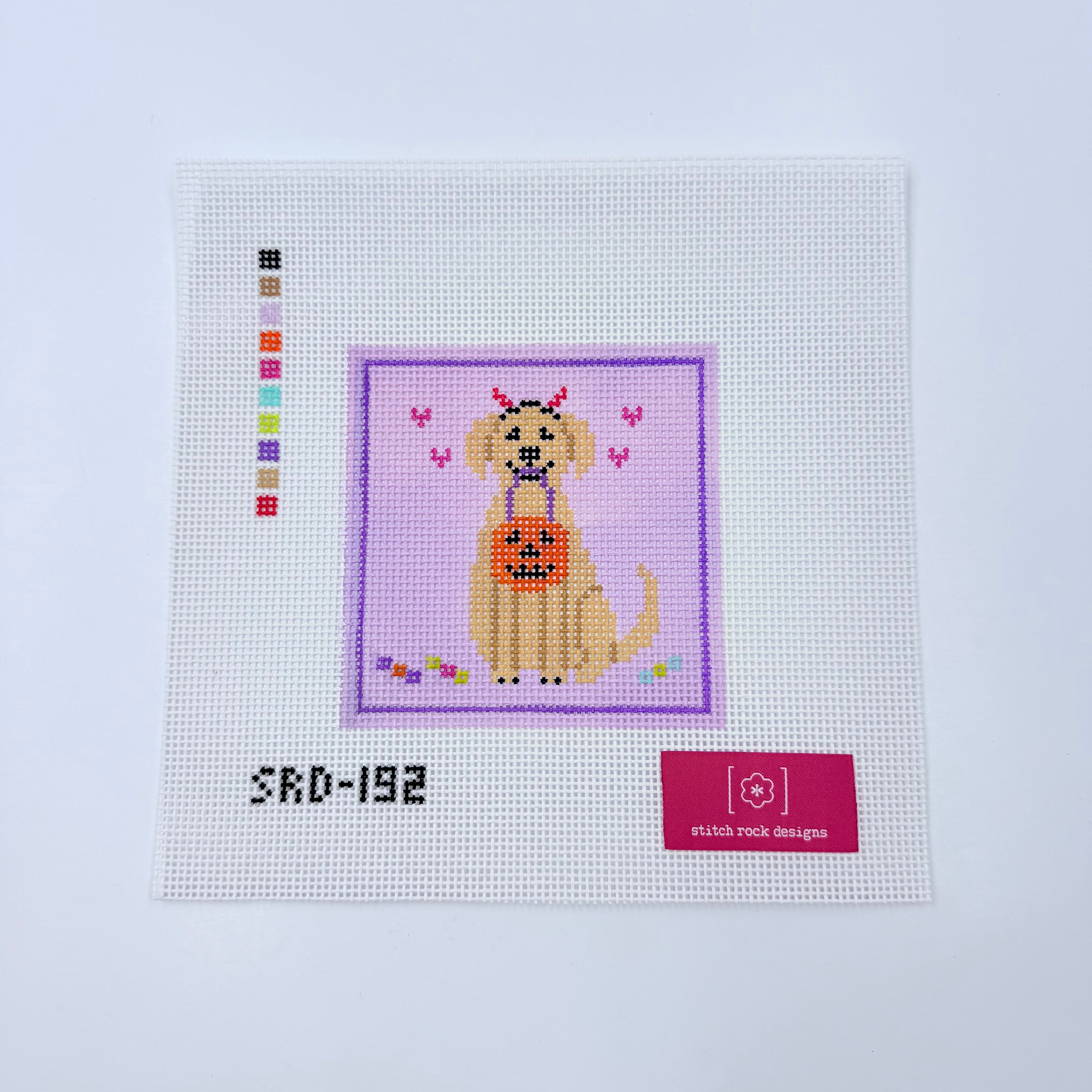 Trick or Treat Pup Canvas - KC Needlepoint
