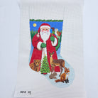 Santa with Baby Forest Animals Stocking Canvas - KC Needlepoint