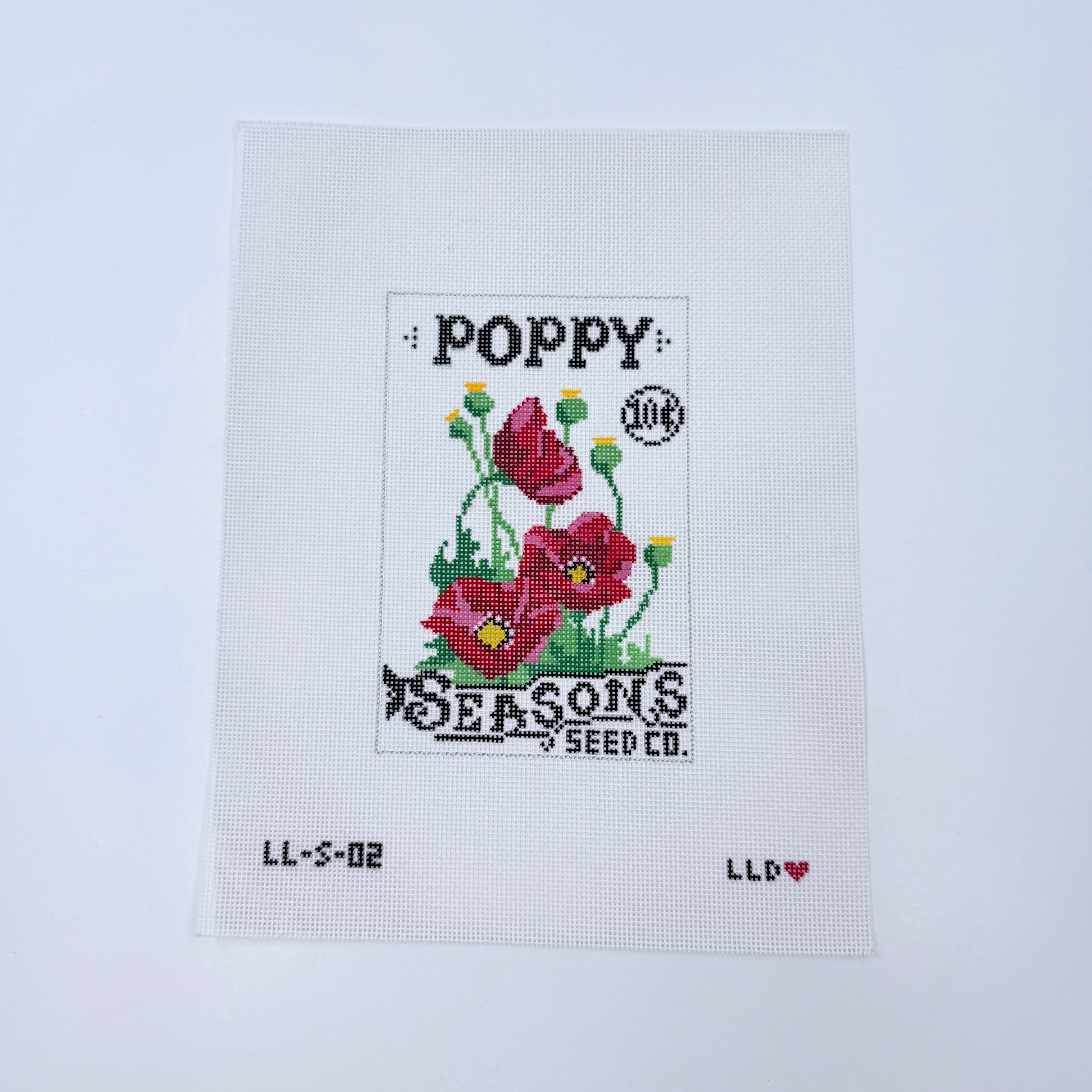 Poppy Seed Packet Canvas - KC Needlepoint