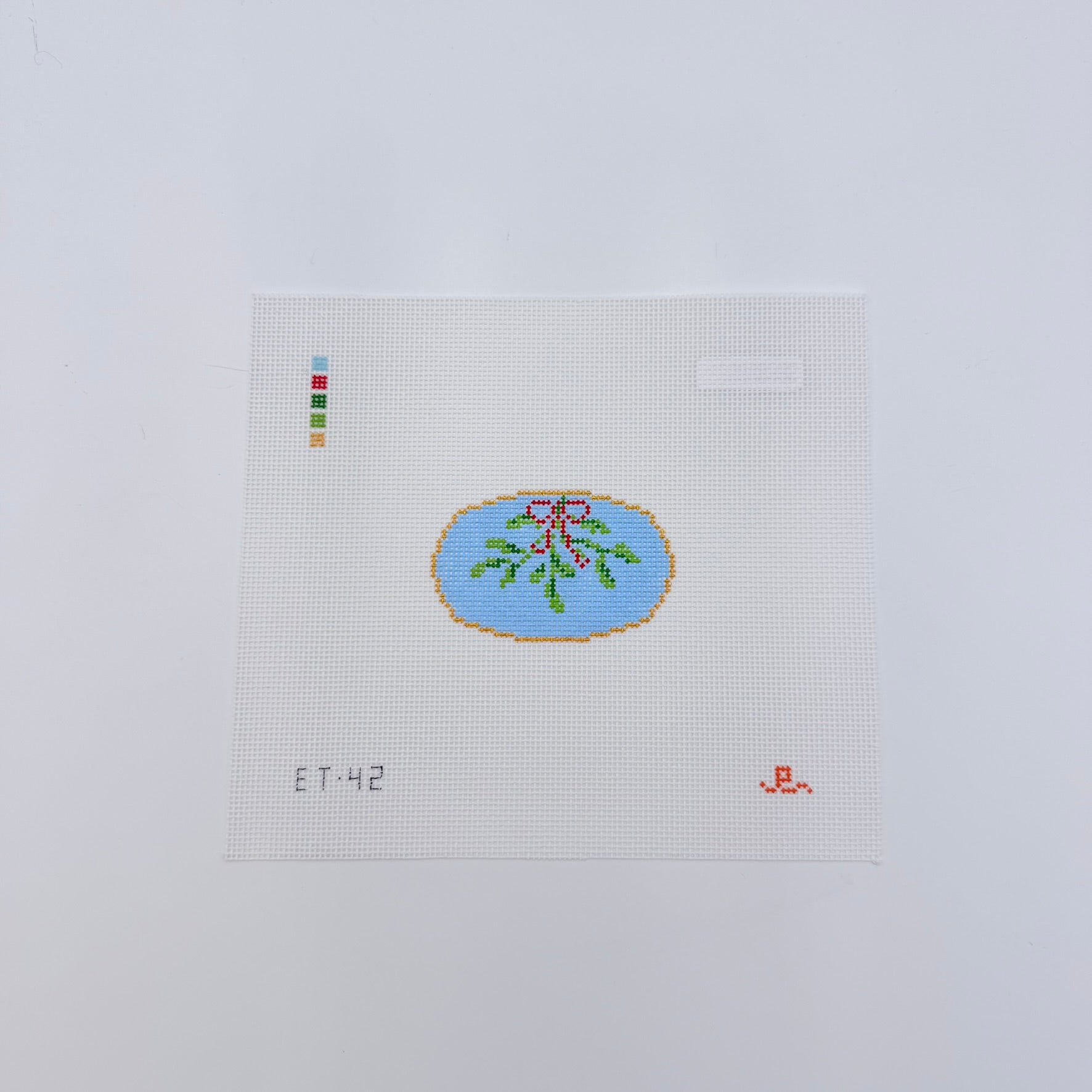 Christmas Mini Mistletoe Canvas - KC Needlepoint