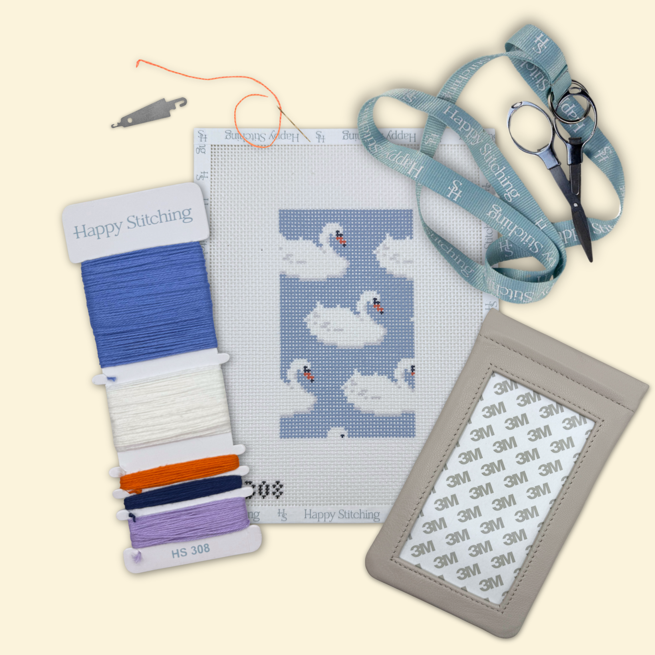 Feather and Fable Eyeglass Case Kit - KC Needlepoint