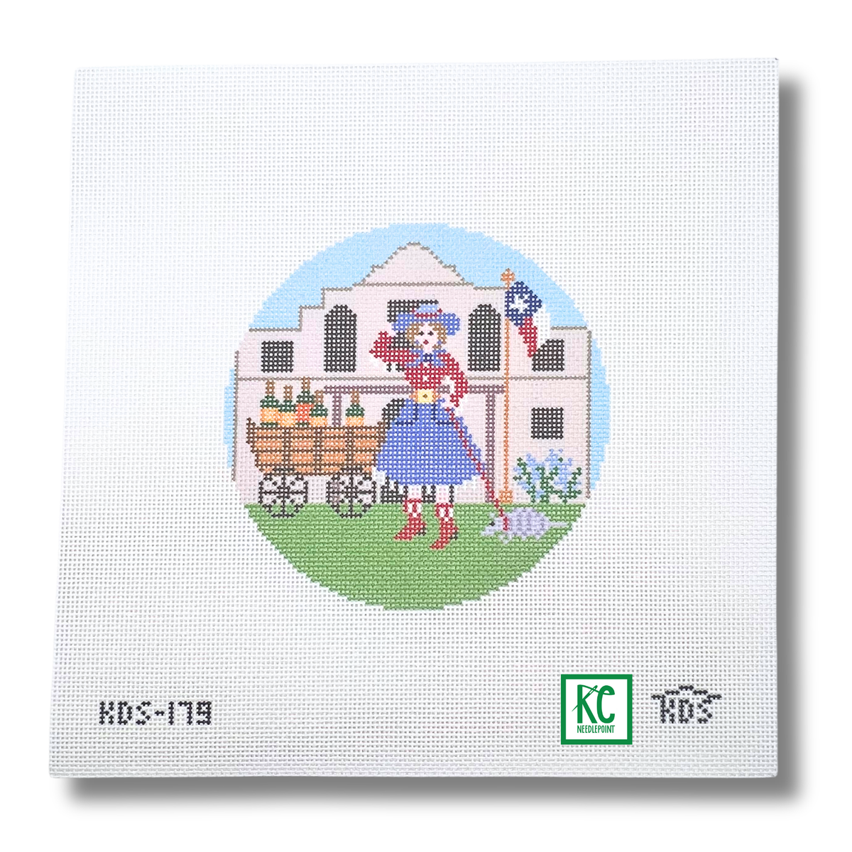 Betty Loves Texas Canvas - KC Needlepoint