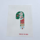Green Llama Candy Cane Canvas - KC Needlepoint