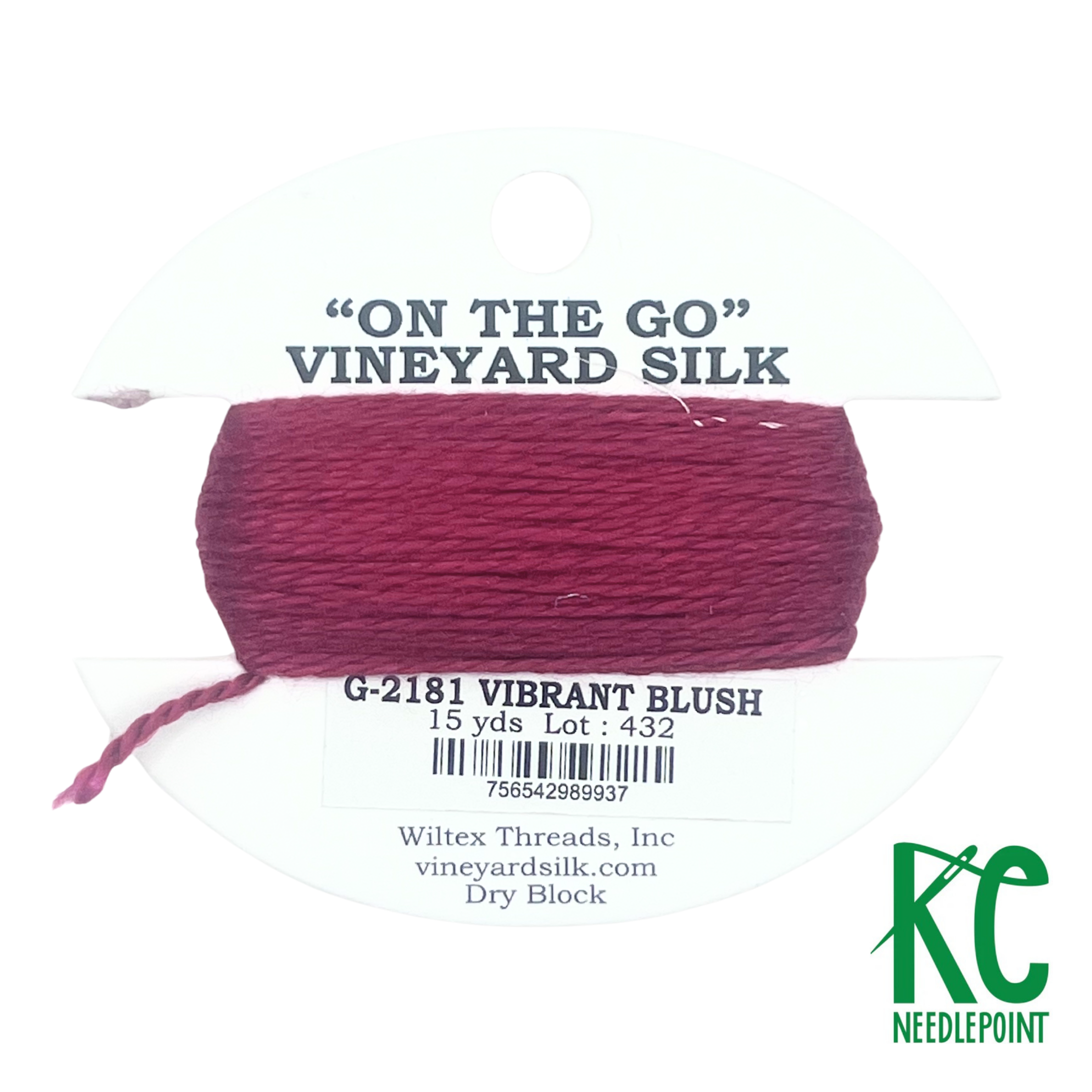 Vineyard Silk Card G2181 Vibrant Blush - KC Needlepoint