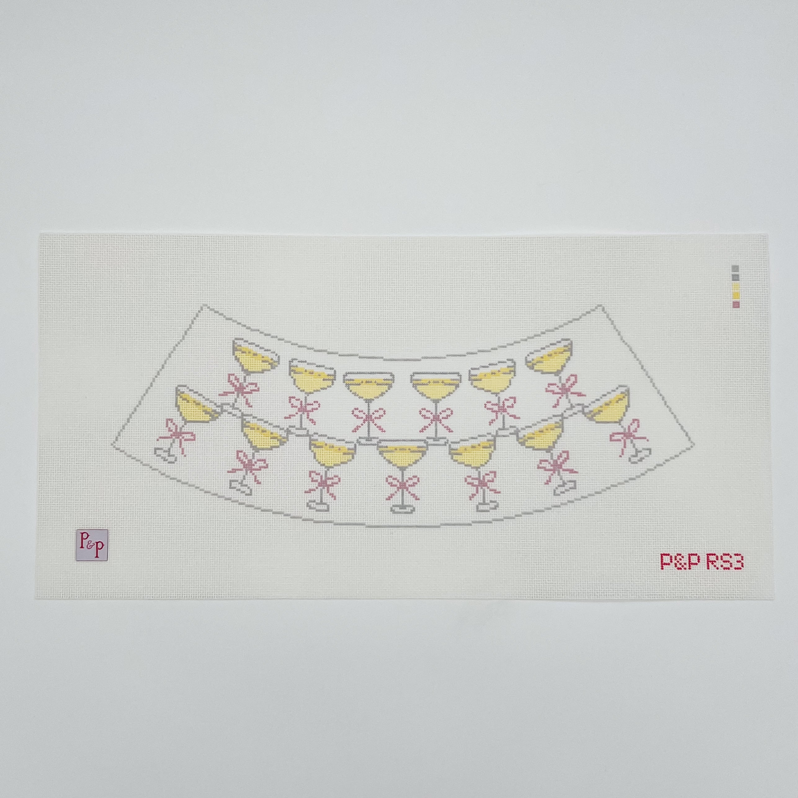 Champagne Tower Lamp Shade Canvas - KC Needlepoint