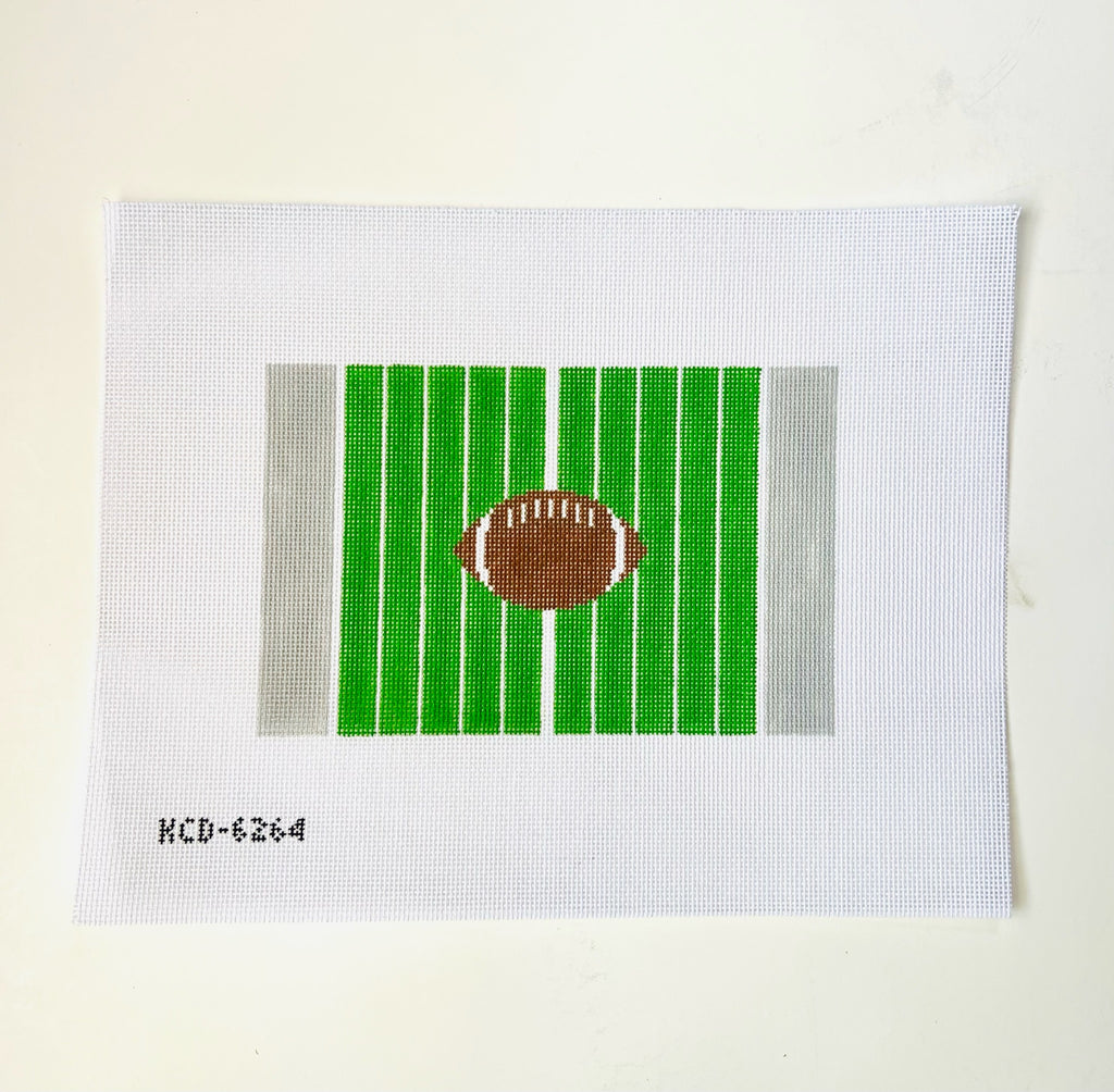 Football Acrylic Purse Canvas - KC Needlepoint
