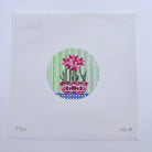 Amaryllis Round Canvas - KC Needlepoint