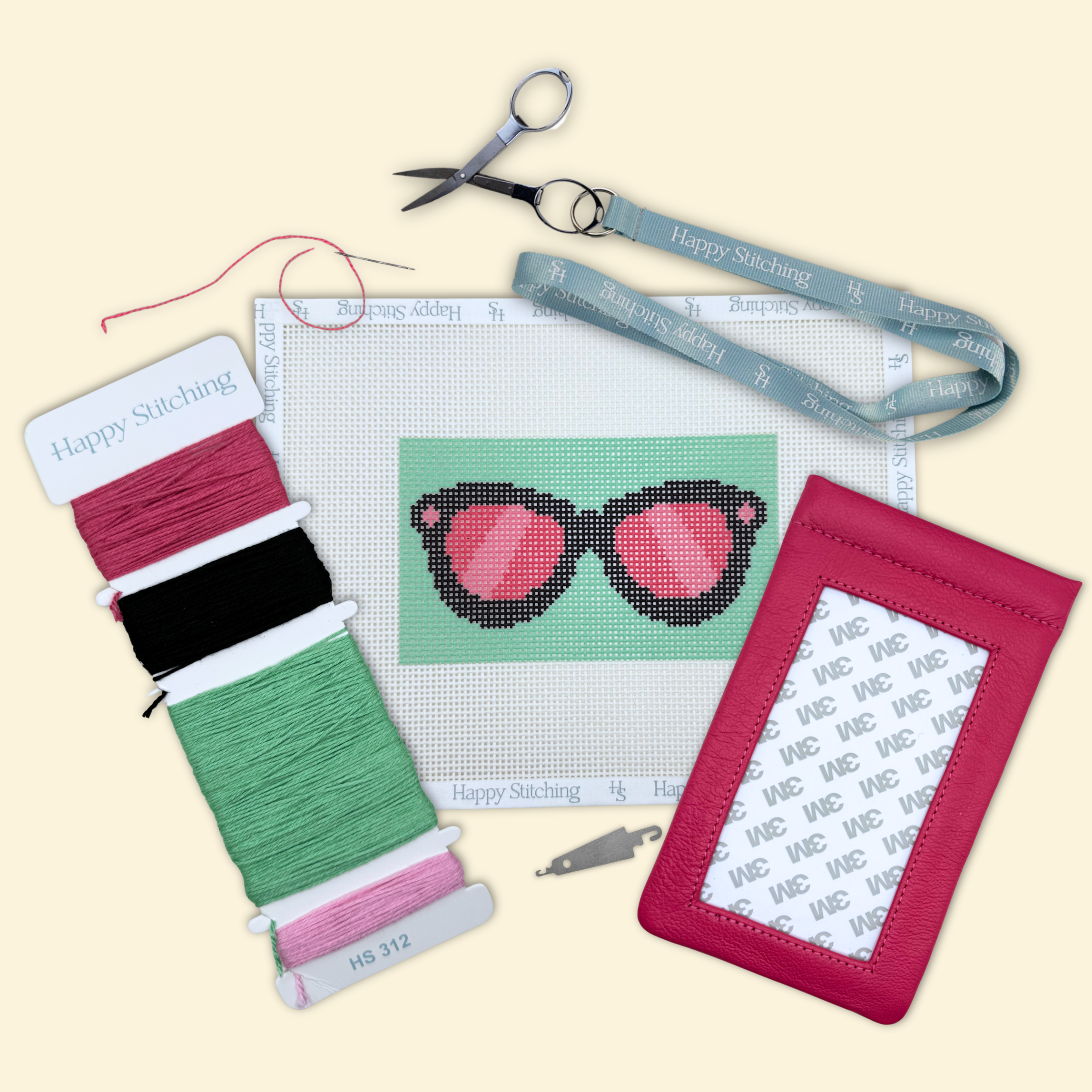 Stitch Please Eyeglass Case Kit - KC Needlepoint