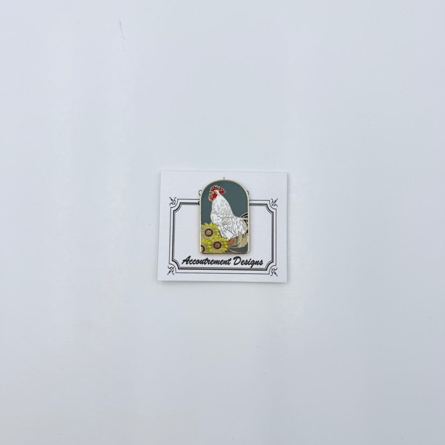 Rooster and Sunflowers Needle Minder - KC Needlepoint