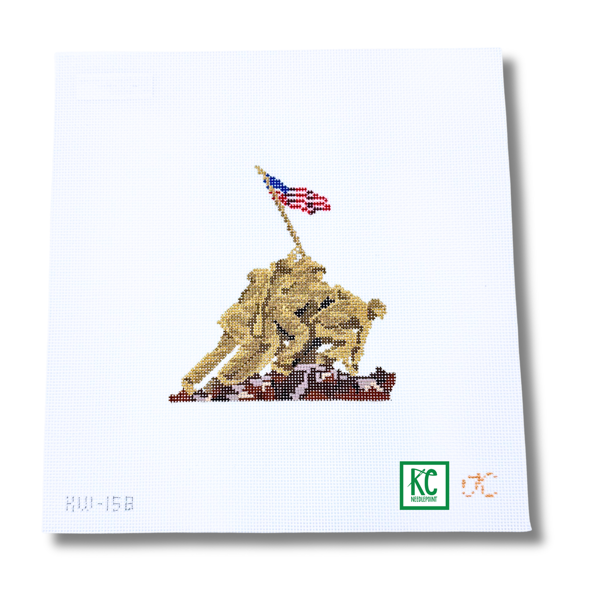 Marine Corps Memorial Canvas - KC Needlepoint