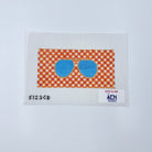 Eyeglass Case on Orange Plaid - KC Needlepoint